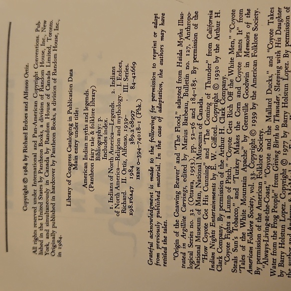 American Indian Myths and Legends Pantheon Fairy Tale and Folklore Paperback - Picture 6 of 12